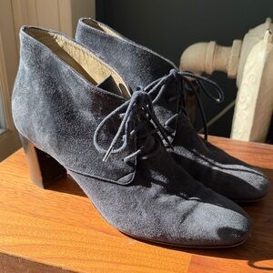 HOBBS London navy blue Suede Ankle Boots with laces women’s 8.5US